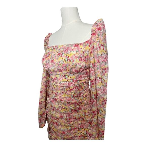 Womens Coquette Cottagecore Dress Girly Romantic Pink Floral Small Mini - Picture 3 of 9